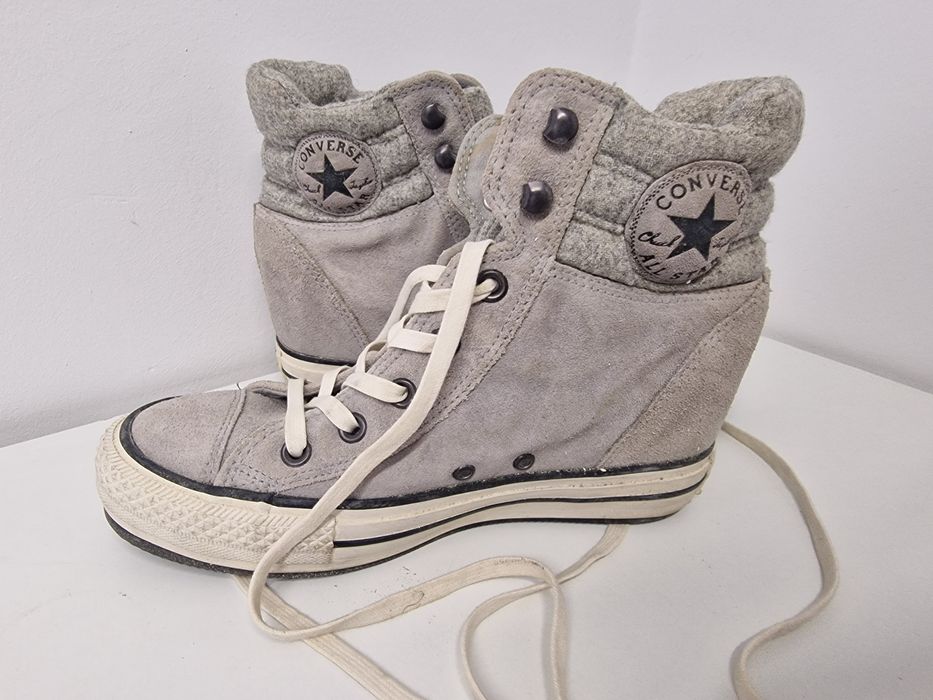 Converse zimowe trampki koturny 40