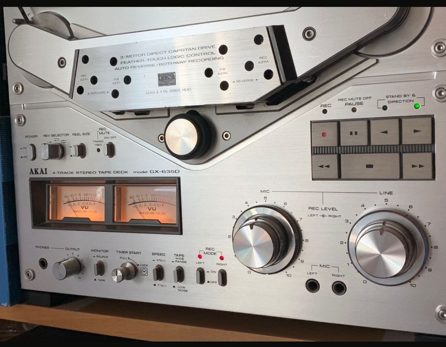 Najwyższy model Akai GX-635 D w pełni sprawny z wieloma akcesoriami