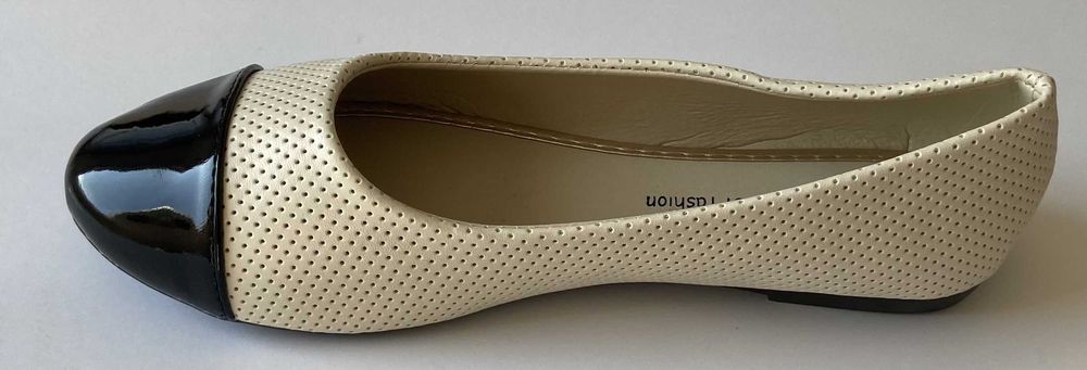 Beżowe baleriny połysk rozmiar 38 (BAL9)