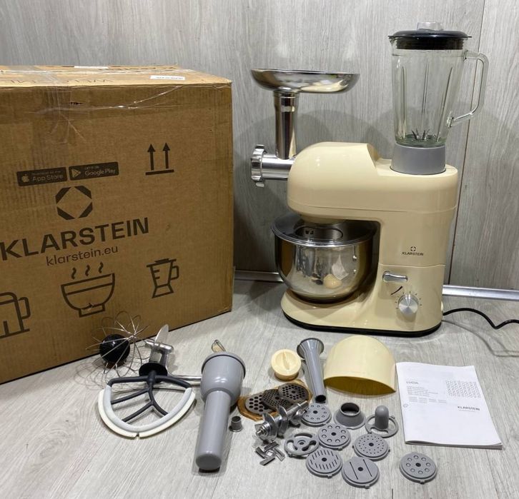 Тістоміс Klarstein з Німеччини 1800w / планетарний міксер / блендер / електрична м’ясорубка / комбайн / тестомес / планетарный миксер с Германии