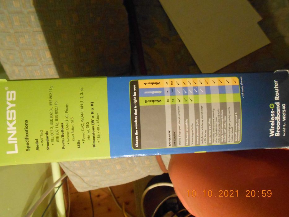 Router Linksys WRT54G Wireless-G