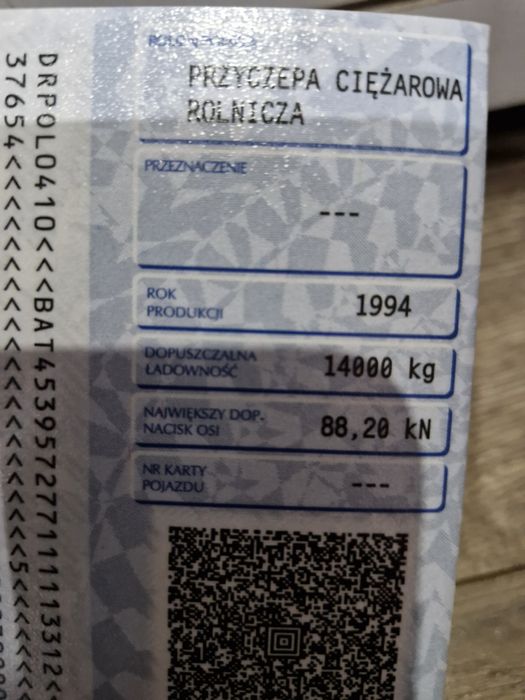 Przyczepa rolnicza Muller