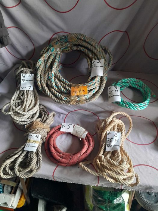 Cordas, cintas segurança etc