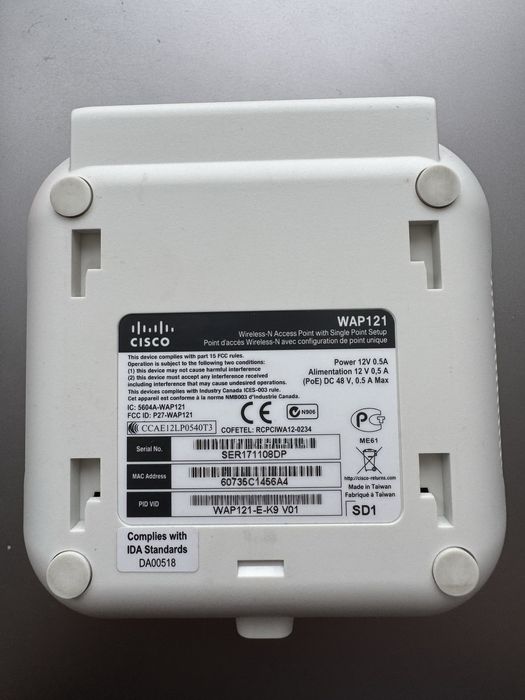 Wi-Fi точка доступа Cisco WAP121