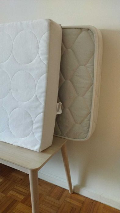 Berço de Madeira 60x120cm + Dois Colchões para Berço