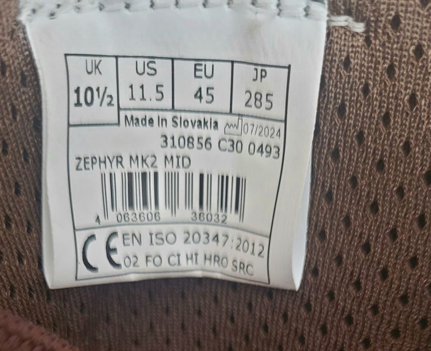 Lowa Zephyr MK2 Mid 45 brązowe