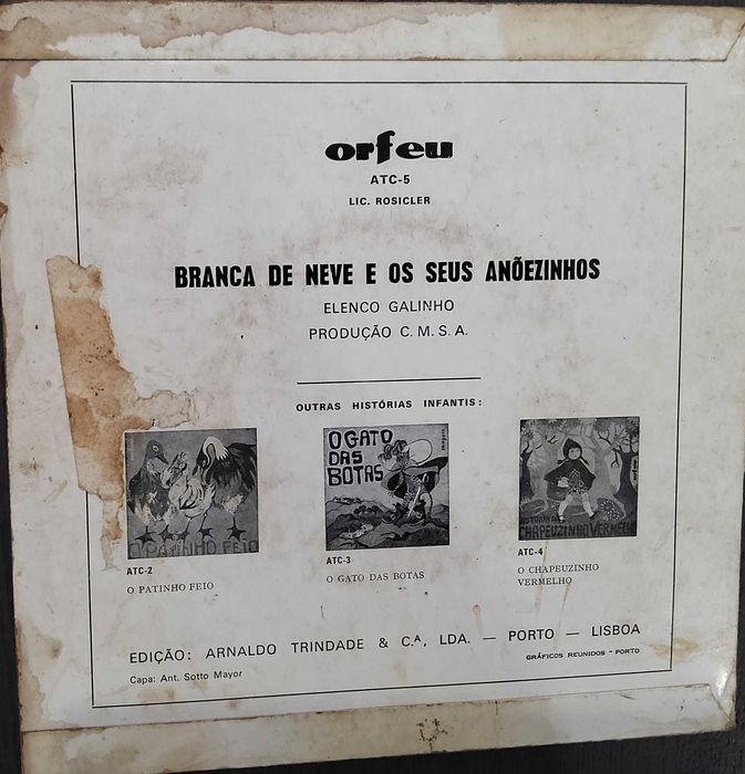 Vinil Single - Branca de Neve e os Seus Anõezinhos