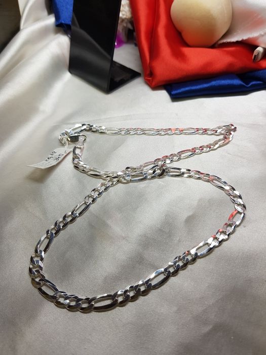 Srebrny łańcuszek splot Figaro srebro 925 długość  60cm