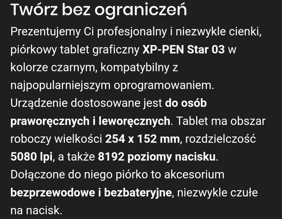 Sprzedam tablet graficzny