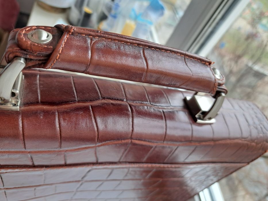 Портфель чоловічий крокодиляча кожа butin