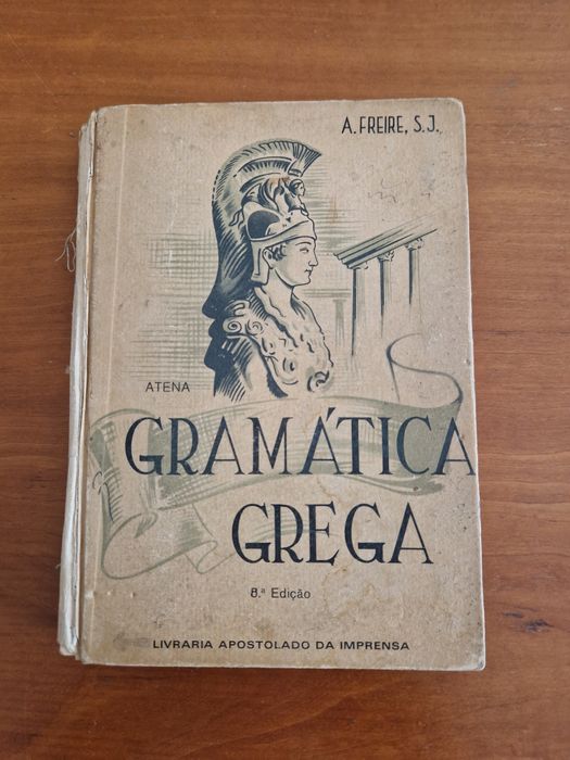 Livro didático "Gramática Grega", de A. Freire, S. J.