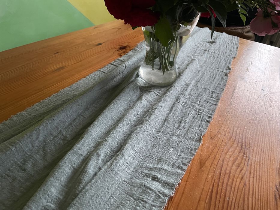 Rustykalna gaza/bieżnik na stół/dekoracja