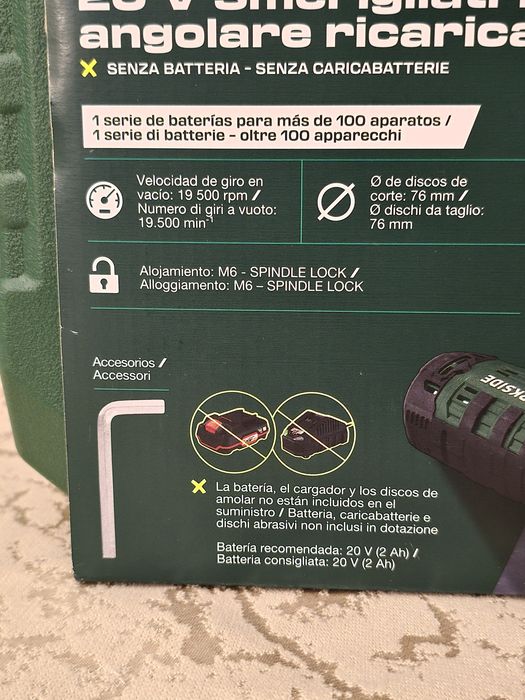 Mini retificadora angular  20v