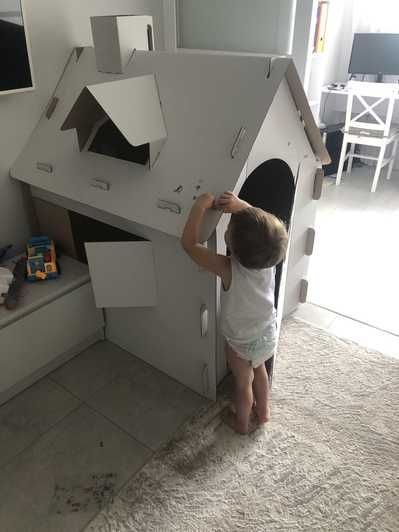 Домик картонный детский,  будинок дитячій для ігр та малювання.