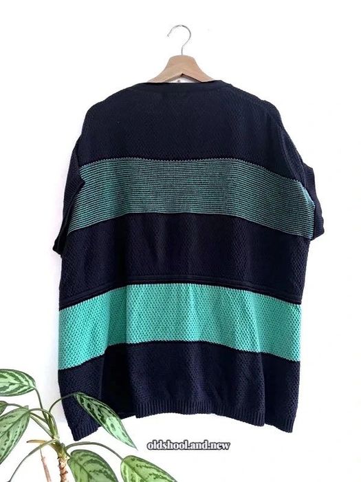 Colete Lanidor Oversize Azul Escuro e Verde XL