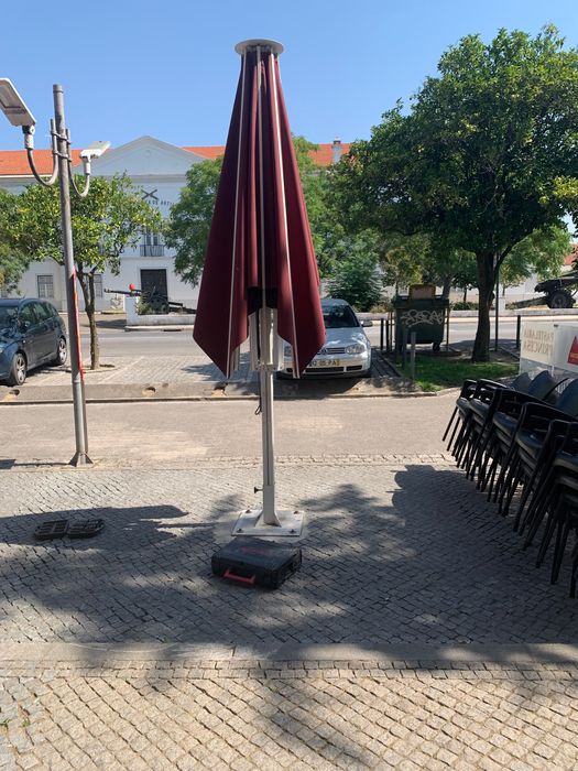 Chapéus de sol quadrados, para esplanada, dois (2)