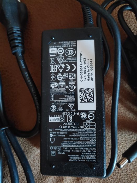 Блок живлення DELL  65W 4.5x3.0  зарядка 19.5V ОРИГІНАЛ