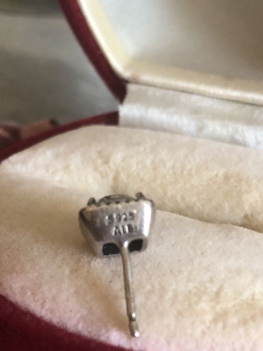 Серьга серебряная