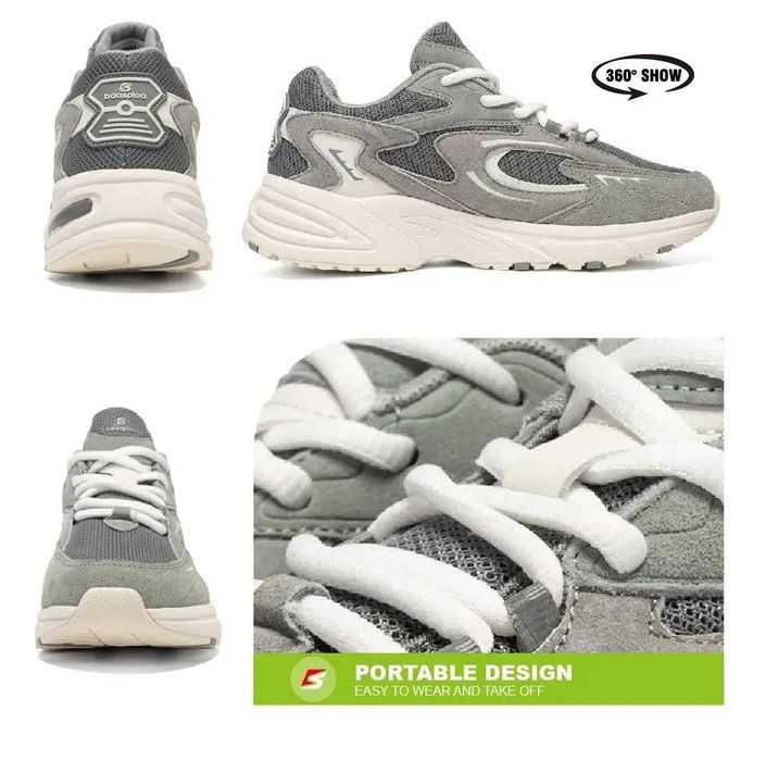 Новые кожаные кроссовки Baasploa для занятий спортом и прогулок.