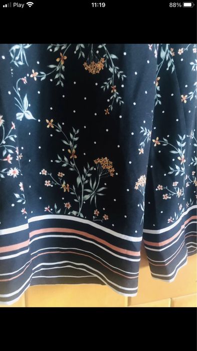 New Look szerokie spodnie na lato w kwiaty culotte rozmiar 14