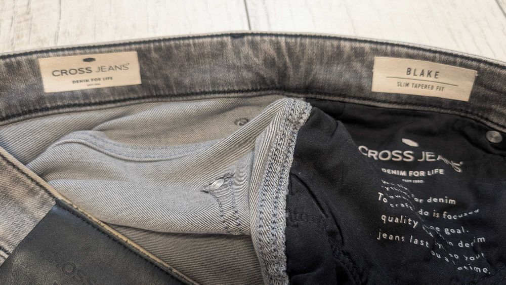 Spodnie męskie jeansowe Cross Jeans by Denim rozmiar 30/30 szare