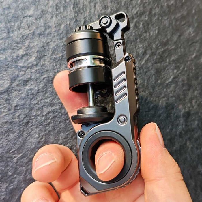 EDC Фіджет іграшка магнітна механічна кінетична Кібер-ядро Fidget Toy антістрес для офісу клацалка (сірий)