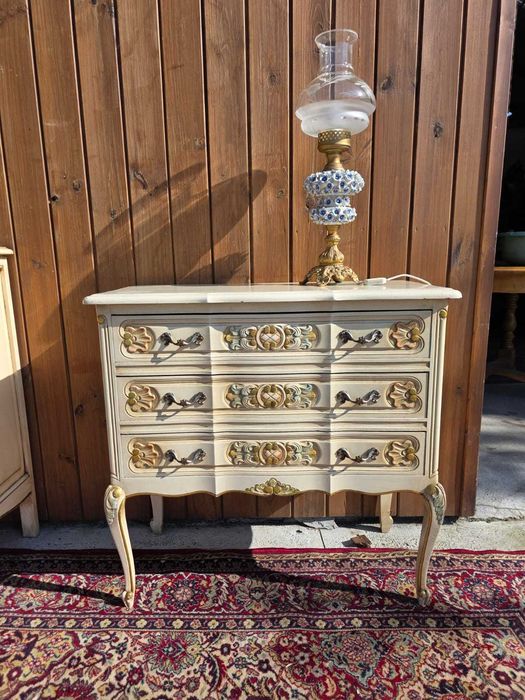 Komoda Ludwik 3 szuflady kremowa 85x39x80 cm #789 Stylowy Węgrów