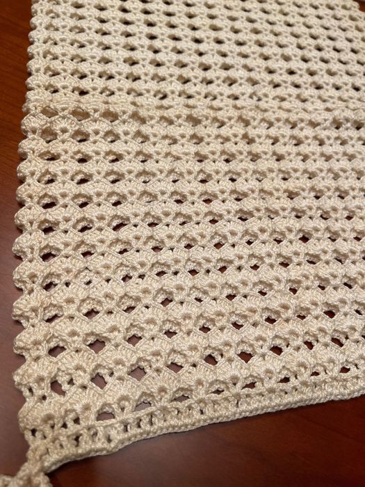 Saco de pão em renda branco