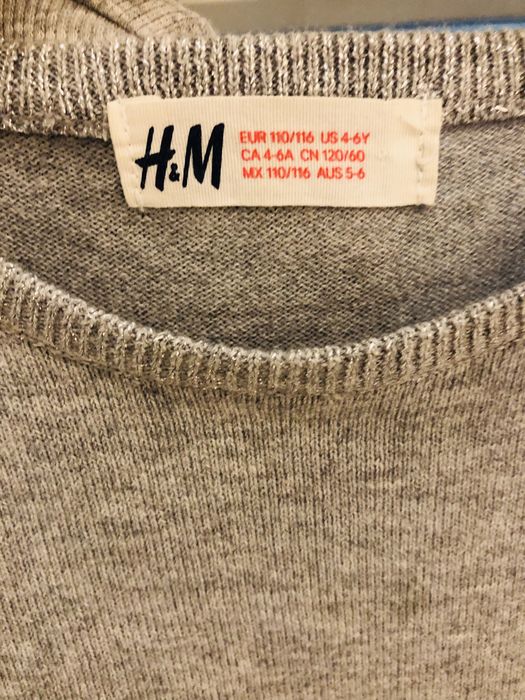 Bluzka swetek 110/116 - bluzka Reserved 110, sweterek H&M 110/116