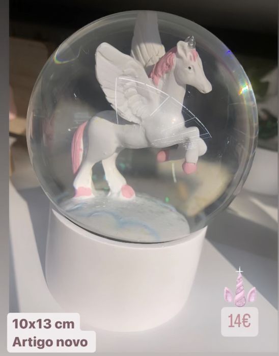 Bola cristal unicórnio (artigo novo)