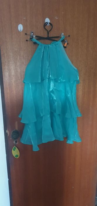 Vestido azul água curto