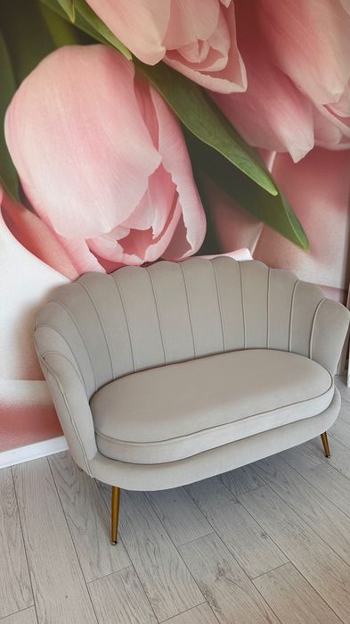 Мʼякий диван-крісло велюровий