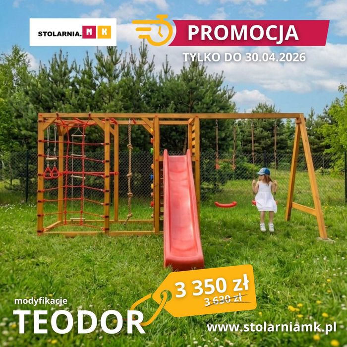 Plac zabaw Teodor rozbudowany. Promocja! 30.06.2026