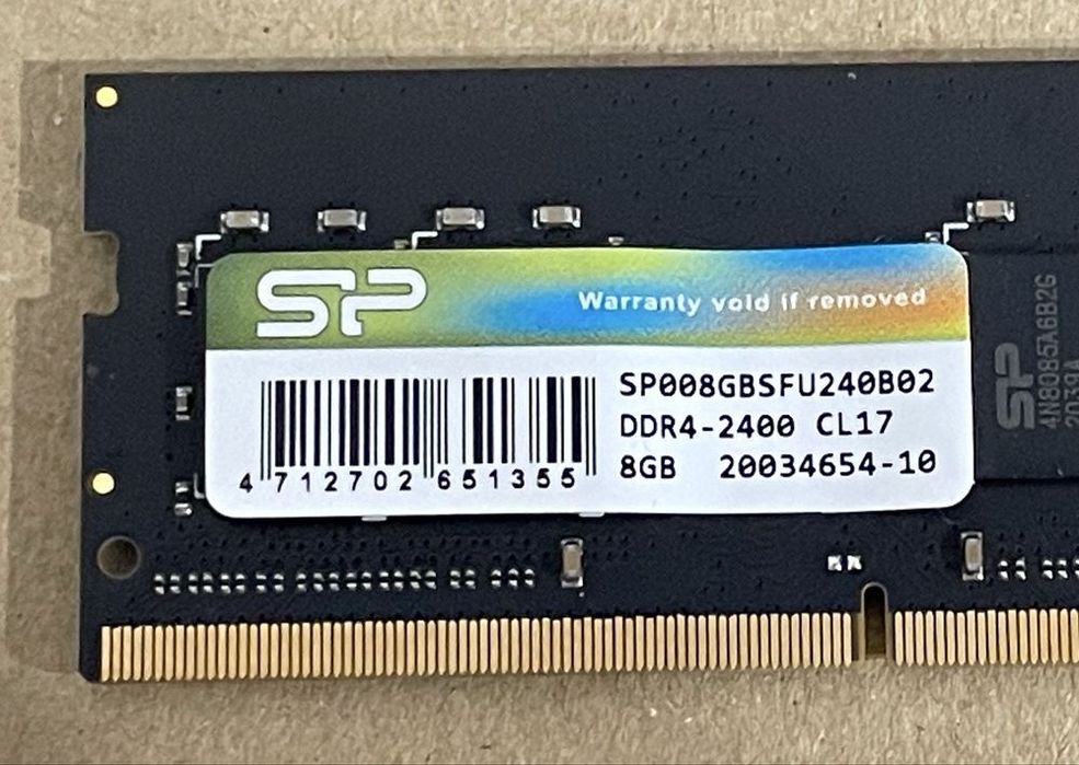 Pamiec RAM 8GB DDR4 2400Mhz SP008GBSFU240B02