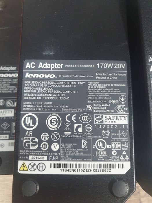 Зарядка зарядное блок питания живлення Lenovo 170w 7.9mm оригінал