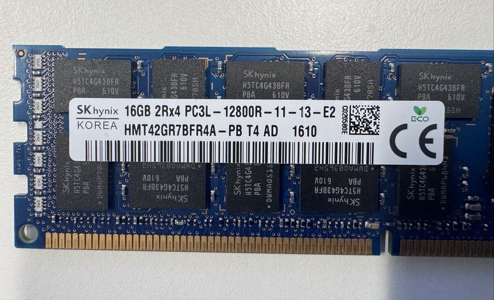 Memoria RAM DDR3L SK hynix 16GB 2Rx4 PC3L 12800R 11 13 E2