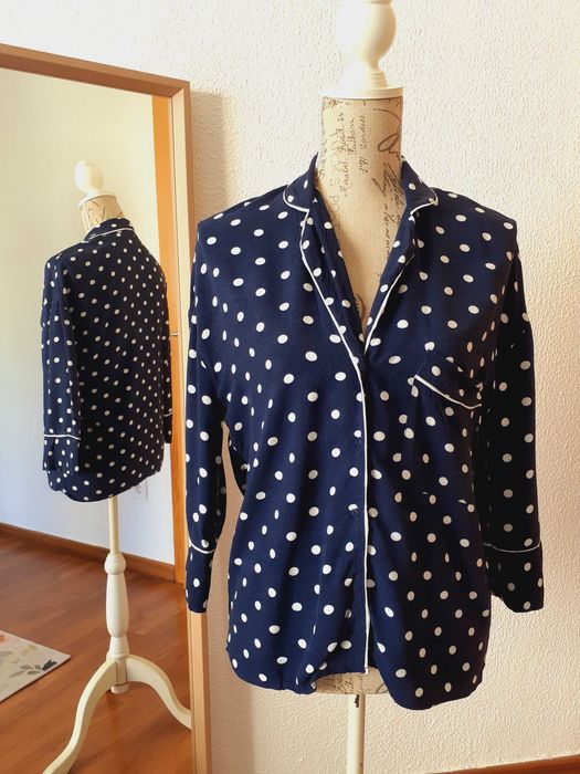 Camisa azul polka dots Pull&Bear
