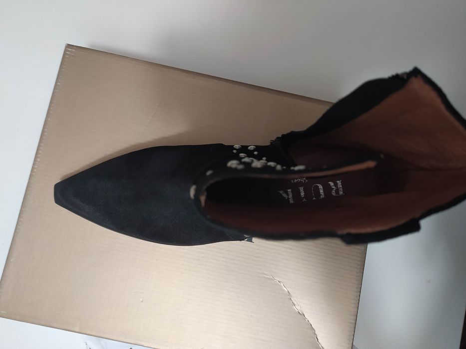 Botas pretas camurça Ruika 37 NOVAS