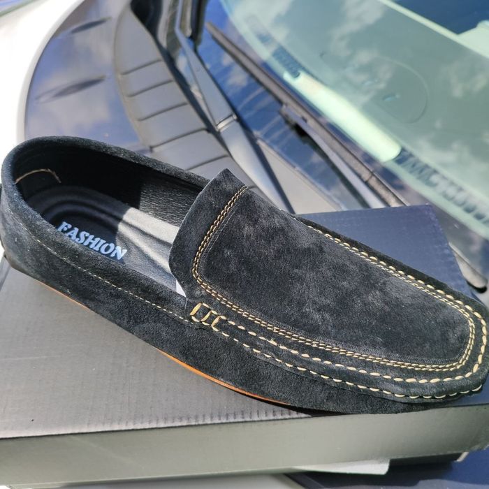 Мокасины замшевые, туфли мужские натуральная кожа Днепр.