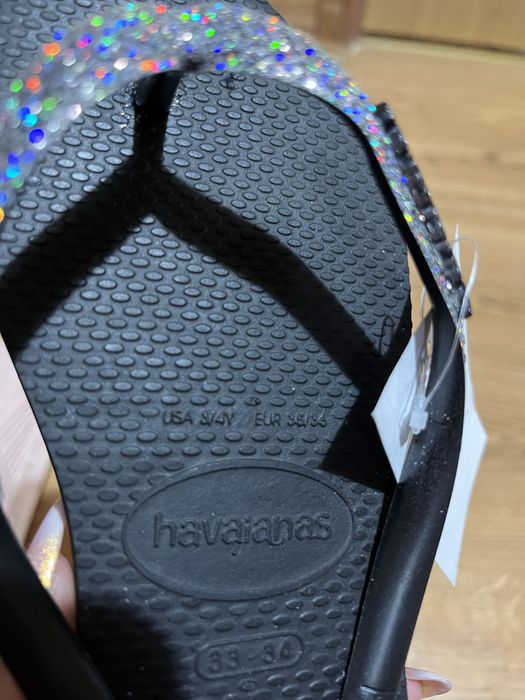 Havaianas japonki klapki brokatowe 35-36