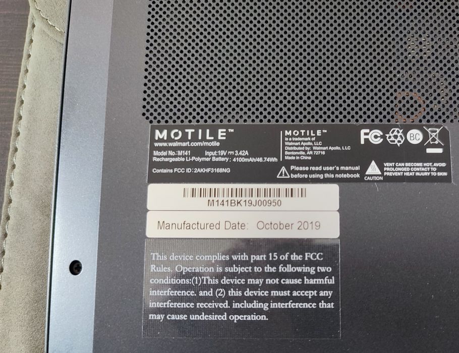 Ноутбук Motile Performance M141 Laptop 14" 4/128GB, Ryzen 3200U