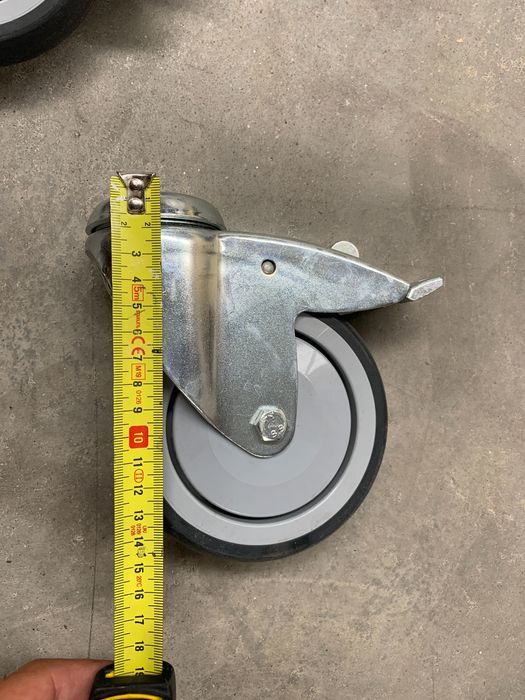 Rodas giratórias de 120mm novas com e sem travão com rolamento