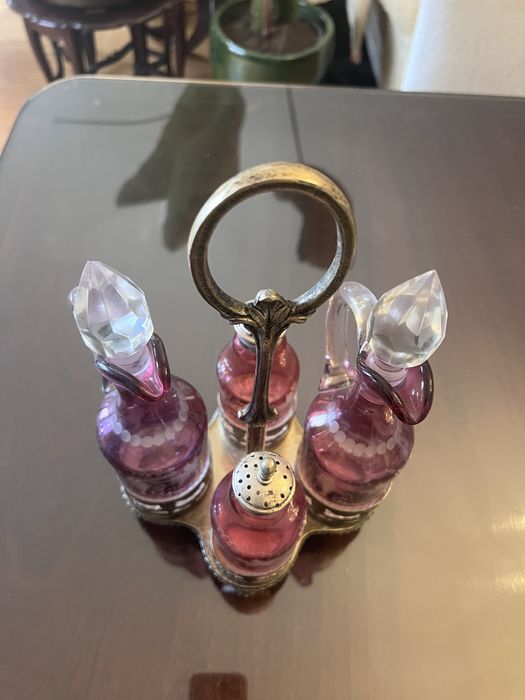 Galheteiro / saleiro Cristal Lapidado