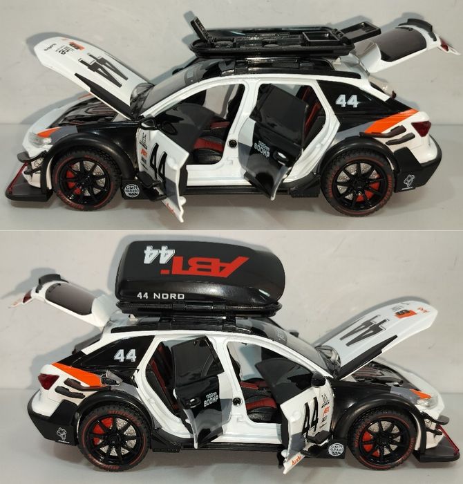 Audi RS6 Avant Rally модель 1:24 CHE ZHI Металл звук свет.