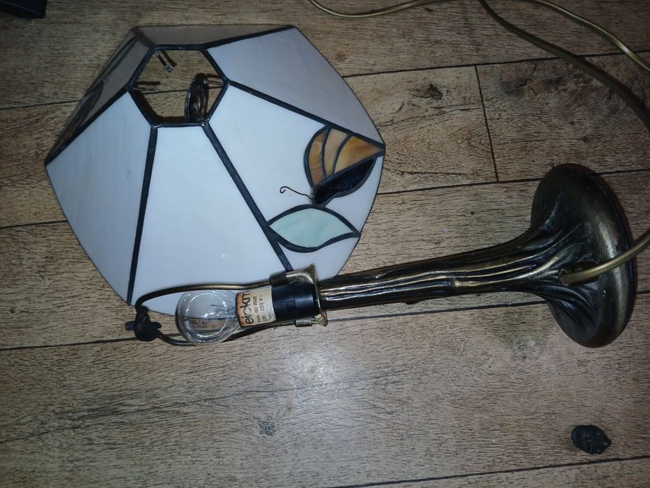 Tiffany komplet lamp, wisząca i stojąca.