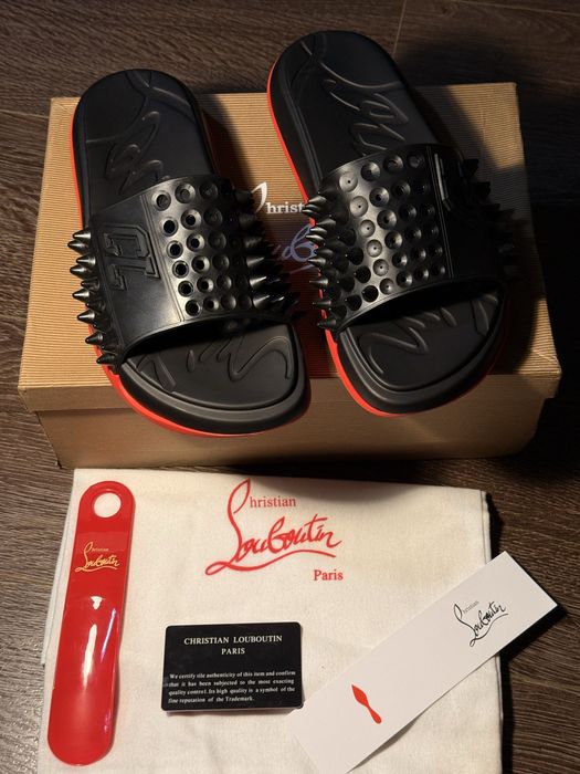 Тапки Christian Louboutin шлепанцы кристиан лубутен old money casual