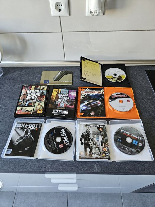 Call of duty, GTA san andreas, fight night champion PC PS3