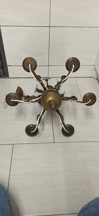 Żyrandol/lampa księstwo warszawskie, 6 punktów świetlnych