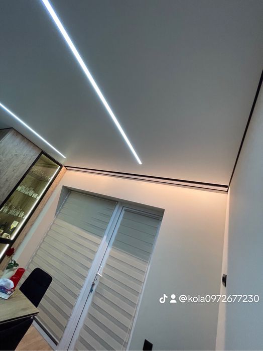 Наяжні стелі. Матові глянцеві сатинові