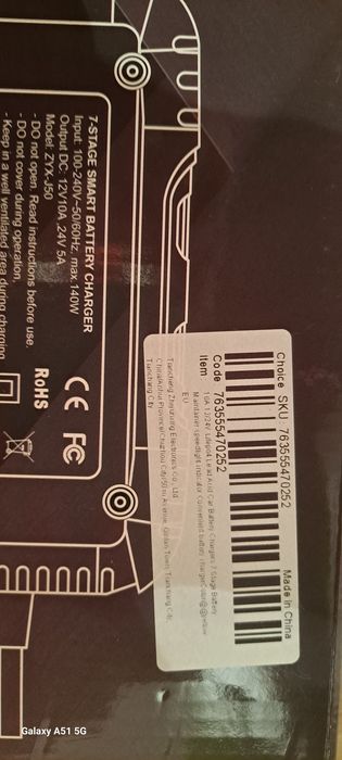 Carregador de bateria inteligente 12V 10A 24V 5A 100 240V